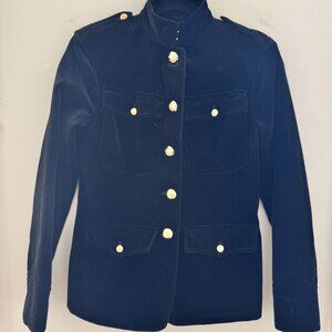 Ralph lauren black velvet military-style blazer